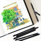 huesamhi Colored Pens for Journaling, Planning Bullet Journals Fineliner Felt Tip Fine Point Marker Pens 12 Vibrant Colors - Premium Writing planner accessories