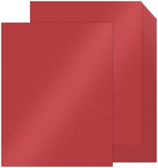 100 Sheets Red Shimmer Cardstock 8.5 x 11 Red Paper, Goefun 80lb Card Stock Printer Paper for Christmas, Invitations, Certificates, Valentines Day, Card Making