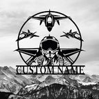 Personalized Metal Airplane Wall Art, Airplane Name Sign, Customized Pilot Name Sign, Airplane Hangar Sign Decor, Aviation Home Office Decor, Large Outdoor Decor, Pilot Gifts, Aircraft Lovers Gift