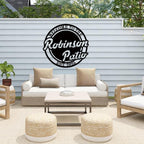 Personalized Patio Signs Outdoor Custom Last Name Sign Personalized Family Name Sign Outdoor Wall Decor Backyard Metal Sign Personalized Sign for Patio Decor Metal Wall Art Housewarming Gift