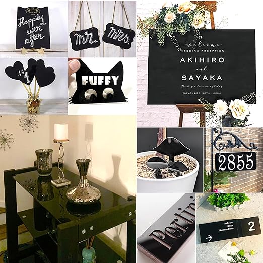 2 Pieces Black Acrylic Sheet, 11 x 14 Inch 1/8 Inch Thick, Black Cast Plexiglass Sheets for DIY Display, Handcraft, Home Decor, Painting, Display Stand, Photo Frame, Easy to Cut