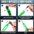 TIFICAL 42 Pack Box Cutter Retractable, 9MM Snap-Off Blade Utility Knife With Self-Lock Design for Cutting Boxes, Carton, Cardboard, Paper