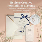 Wanderings Handmade Cream Deckle Edge Blank Paper with Straw - 4x6 - Pack of 50 - Watercolour/Mixed Media Paper - Save The Date Invitations Greeting Cards Notes DIY Arts Crafts - Thick 150 GSM