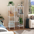 M MZG 480 lbs Storage Shelves 4 Tier Shelving Units for Storage, Wire Shelving Unit for Closet, Adjustable Shelves for Bathroom Steel Organizer Wire Rack, White 11.8" D x 11.8" W x 47.3" H