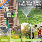 Sprinkler Timer Water Hose Timer - Programmable Digital Irrigation Outdoor Waterproof with Rain Delay, Manual, Automatic Watering System for Yard, Lawn, and Garden Hose Brass Inlet 1 Outlet