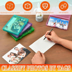 Photo Storage Box 5 x 7 Inches, 18 Inner Photo Cases with Dividers, Colorful Acid-Free Photo Storage Containers with Handle, Photo Organizer Craft Keeper for Stickers, Craft, Stamp