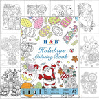 H & B Art Supplies, 72Pack Drawing Supplies for Adults, Drawing Kit with Holiday Coloring Book, Oil-Based Colored Pencils for Artists