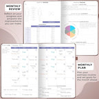 Clever Fox Fitness & Food Journal PRO – Daily Workout & Meal Planner for Women & Men – Exercise & Weight Loss Diary Notebook, 7.3x10.4” (Dark Terracotta)