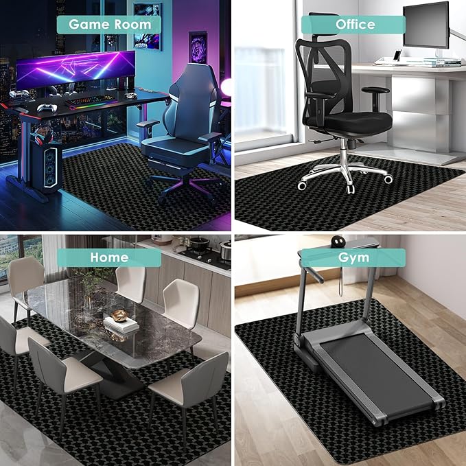 Vicwe Office Chair Mat for Hardwood Floor, 48" x 40" Large Chair Mats, Gaming Chair Mat for Hardwood, Easy Glide for Chairs, Multi-Purpose Floor Protector Desk Chair Mats for Home Office