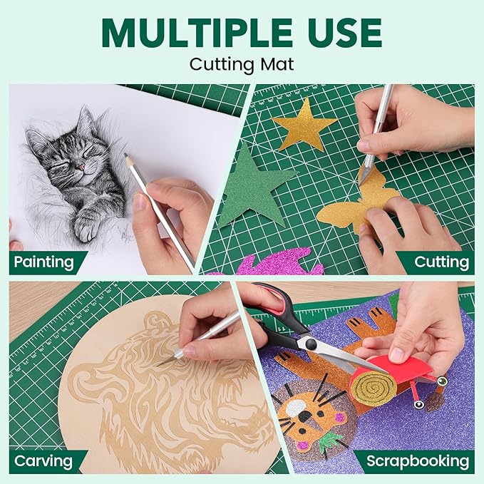 CLOYAN Large Cutting Mat 24"x36", 1 Pack Double-Sided 5-Ply Self Healing Sewing Cutting Mat, Cutting Mats Board for Crafts-Sewing, Fabric, Quilting, Scrapbooking Project