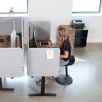 VIVO Clamp-on Privacy Panels 60 x 24 inch (x1), 24 x 24 inch (x2), Sound Absorbing Cubicle Desk Dividers, 3 Acoustic Partitions, Gray, PP-3-V108G