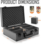 MewVeer Top Loader Case, Trading Card Storage Box with Key Lock for Sports Cards, Trading Cards, Hard Case Holds 600+ Top Loaders or 130+ 35pt One Touch