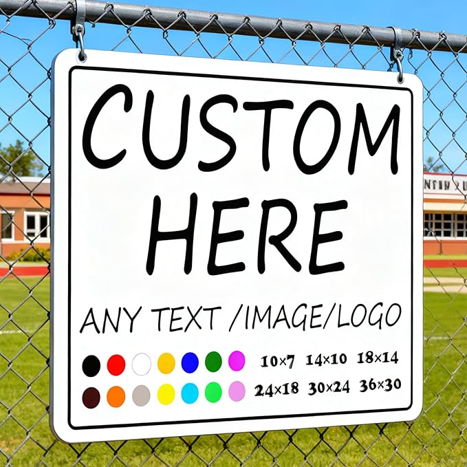 Custom Signs,Personalized Metal Signs-10×7inches-indoor/outdoor Weatherproof and rustproof for home,yard,business,school
