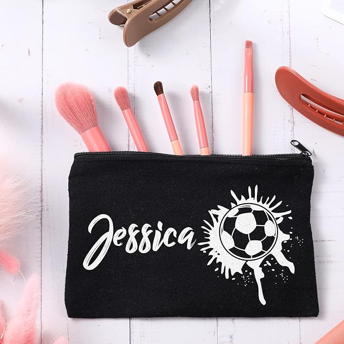 Reginary 80 Pack Canvas Zipper Makeup Bags Bulk Pencil Pouches Blank DIY Craft Canvas Cosmetic Bag Pouch with Zipper for Makeup Cosmetic Toiletry Stationary Storage(All Black)