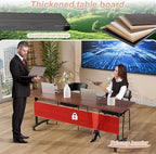 Conference Table Flip Top Mobile Conference Room Tables,Folding Conference Table with Wheels,Large Meeting Training Seminar Table Saving Space for Office Classroom(8D,47.2'')
