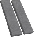 2 Pack 2" Thick Acoustic Panels, 47.24" X 11.81" Fiberglass Wall Panel, Acoustic Panels Sound Absorbing for Office, Studio, Home Theatre - Heather Grey