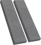 2 Pack 2" Thick Acoustic Panels, 47.24" X 11.81" Fiberglass Wall Panel, Acoustic Panels Sound Absorbing for Office, Studio, Home Theatre - Heather Grey