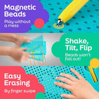 AYNAT FUN Magnetic Drawing Board for Kids & Toddlers with Beads and Magnet Stylus Pen - Magnetic Tablet Toy for Airplane & Car Ride Activities for Kids