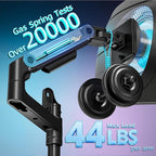 ARES WING Dual Monitor Wall Mount for 17-49 Inch Ultrawide Screens, Heavy Duty Wall Mount Monitor Arm Holds 44 lbs Each, Fully Adjustable Gas Spring Monitor Arm, 75x75/100x100 VESA Mount, Black