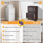 Bestoo 2-Drawer File Cabinet with Lock, Metal Filing Cabinet for Home Office, Vertical Filing Storage Cabinets, Fits File Folders, Letter/Legal/F4/A4 Size, Assembly Required (White)