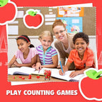 120pcs Mini Apple Erasers for Kids Bulk Classroom Welcome Back to School Gifts Classroom Counting Math Manipulatives Teacher Supplies Stationary Party Favors
