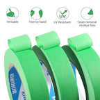 KIWIHUB Green Painters Tape,1 inch x 60 Yards x 10 Rolls (600 Yards Total) - Medium Adhesive Masking Tape for Painting,Labeling,DIY Crafting,Decoration and School Projects