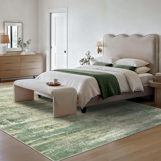 GENIMO Rugs for Bedroom-Washable 6x9 Area Rugs Lightweight Low Pile, Modern Printed Non-Slip Carpet for Living Room, Playroom, Dining Room, Office, Desert Dawn