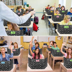 Black 24-Pack Desk Dividers for Students, Waterproof Plastic Study Carrel Divider, Durable Testing Dividers for Classroom Teacher Supplies, Easy to Clean Privacy Shield Folder Boards for Student Desk