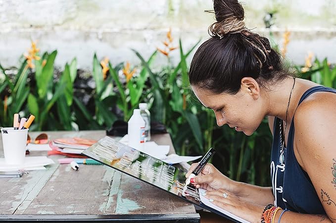 18 Neon Chalk Markers - Double Pack of Fine and Medium Tip Liquid Chalk Pens - Wet Erasable for Menu Boards, Glass, Windows, Whiteboards, Classrooms, Mirrors, Plastic