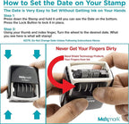 MaxMark Dater 4000 Self Inking Date Stamp - Black