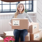 7x10 Shipping Label Sleeves 300 Pack- Strong Adhesive Back for Secure Packing List Envelopes, Protects Documents, Packing Sleeves for Mailing and Packaging -WaterProof and Durable