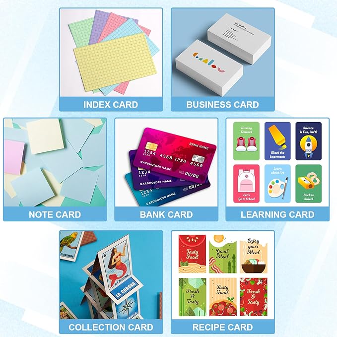 4 Pack 3x5 Index Card Display Holder Acrylic Cards Holder Stand Acrylic Business Card Holders Name Card Organizer Postcard Stand Display 200 Capacity for Studying Supplies No Card (Clear, 4 Pack)