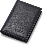 Leather Business Card Case Holder for Men & Women, Italian Calfskin