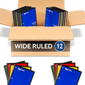 EPI Spiral Notebook | Wide - 70 Sheets, Durable Spiral Binding | 10.5 x 8 in | Classroom Supplies | School, Office, Note Taking, Journaling - 12 Pack