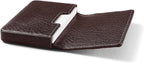 Leatherology Premium Espresso Business Card Case, Magnetic Closure ID Holder, Full Grain Leather