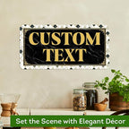 Custom Sign, Custom Street Sign, 11 Font Colors, 13 Font Styles, 4 Hole Options, 22 Sizes, 9x18 Inches, Rust Free DiBound, Fade Resistant, Made in USA by My Sign Center (Marble Tile)
