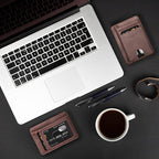 TOURSUIT Travel Minimalist Slim Front Pocket Wallet for Men Women, RFID Blocking Credit Card Holder Case (Coffee)