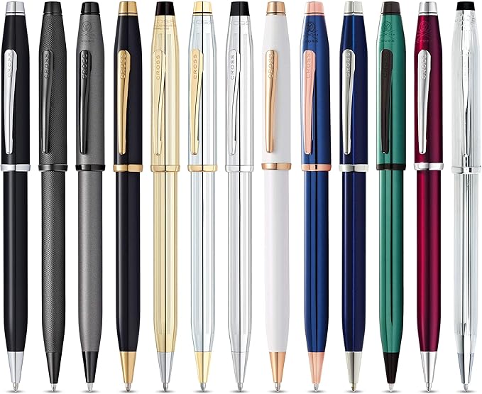 Cross Century II Refillable Ballpoint Pen Presented in a Luxury Gift Box - Medium Point, Black Ink, Black & Chrome