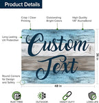 Custom Sign, Custom Street Sign, 11 Font Colors, 13 Font Styles, 4 Hole Options, 22 Sizes, 36x48 Inches, Rust Free DiBound, Fade Resistant, Made in USA by My Sign Center (Coastal)