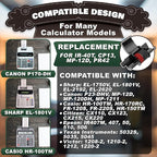 Calculator Ink Roller Black/Red Pack of 10 - Individually Sealed Calculator Ink Cartridge IR40T Compatible with Casio HR-170RC, HR-100TM / Canon P23-DHV, P170-DH3 / Sharp EL-1801V, EL-1750V & More