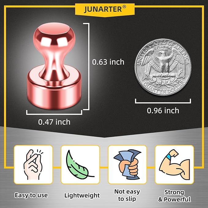 20-Pack Whiteboard and Fridge Magnets, Office and Kitchen Magnets, Push Pins Included