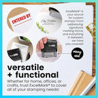 ExcelMark Custom Stamp – Clear & Crisp Impressions – Personalized Self-Inking Rubber Stamp – Use for Address Stamp and More (Large)