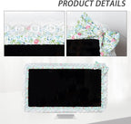 Kingshion 24-inch Cute Lace Fabric Monitor Cover with Elastic Pen Pocket & Bow-knot Design, Dust Protector for Computer/TV/LCD Screens- Green