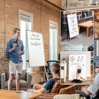 Easel Whiteboard - Magnetic Portable Dry Erase 36 x 24 Tripod Height Adjustable, 3' x 2' Flipchart Easel Stand White Board for Office or Teaching at Home & Classroom (36x24 White)