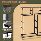 WLIVE Dresser for Bedroom with 10 Drawers, Fabric Dresser Chest of Drawers with Side Pockets and Hooks, Sturdy Metal Frame, Drawers Organizer Unit for Room, Hallway, Dark Gray