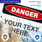 Custom Danger Sign, OSHA Sign, 18x24 Inches, 3M EGP Reflective .080 Aluminum, Fade Resistant, Indoor/Outdoor Use, Made in USA