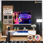 Avana Modern Acoustic Wood Wall Panels – 94.4 x 12.6 Inch Black Oak Acoustic Panels 1 PC – Wall Panels For Interior Wall Decor For Homes, Offices, Studios – Sturdy & Durable Wood Panels For Wall