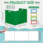 24Pack Desk Dividers for Students 14 × 17.5 × 14 Inch Plastic Durable and Waterproof Black Privacy Folders Shields Test Dividers with Classroom Privacy Boards for School Study Supplies (24PCS Green)