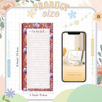 Censen 10 Pack 500 Sheets To Do List Notes Daily Checklist Notepads with 50 Sheets Each Undated Color Memo Pad Block Shopping List Pad Weekly Plan Notepad Organizer Planners(Flower Color,Lined)