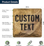 Custom Sign, Custom Street Sign, 11 Font Colors, 13 Font Styles, 4 Hole Options, 22 Sizes, 24x24 Inches, Rust Free DiBound, Fade Resistant, Made in USA by My Sign Center (Stone)